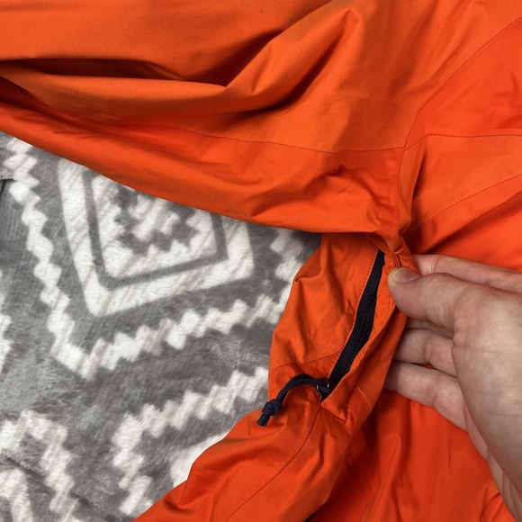 The North Face HyVent Womens XS Orange Hooded Windbreaker Rain Jacket Full Zip - Picture 9 of 16